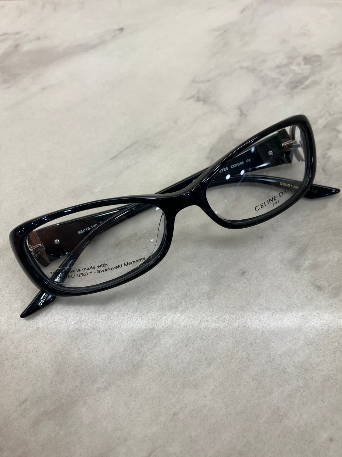 셀린디옹 Celine Dion 블랙 오벌 뿔테 안경 상품이미지1