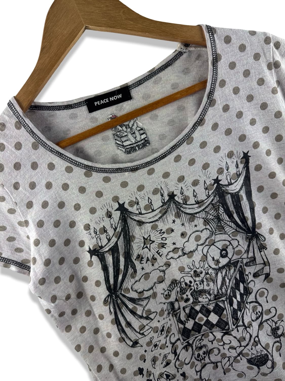 JPN 키치 도트 반팔슬리브2164 상품이미지4