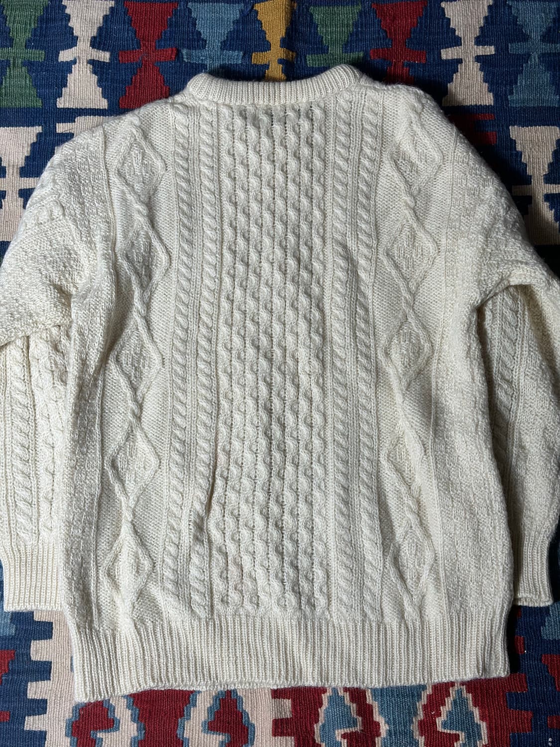 80s arancrafts 빈티지 아란 피셔맨 스웨터 L 상품이미지3