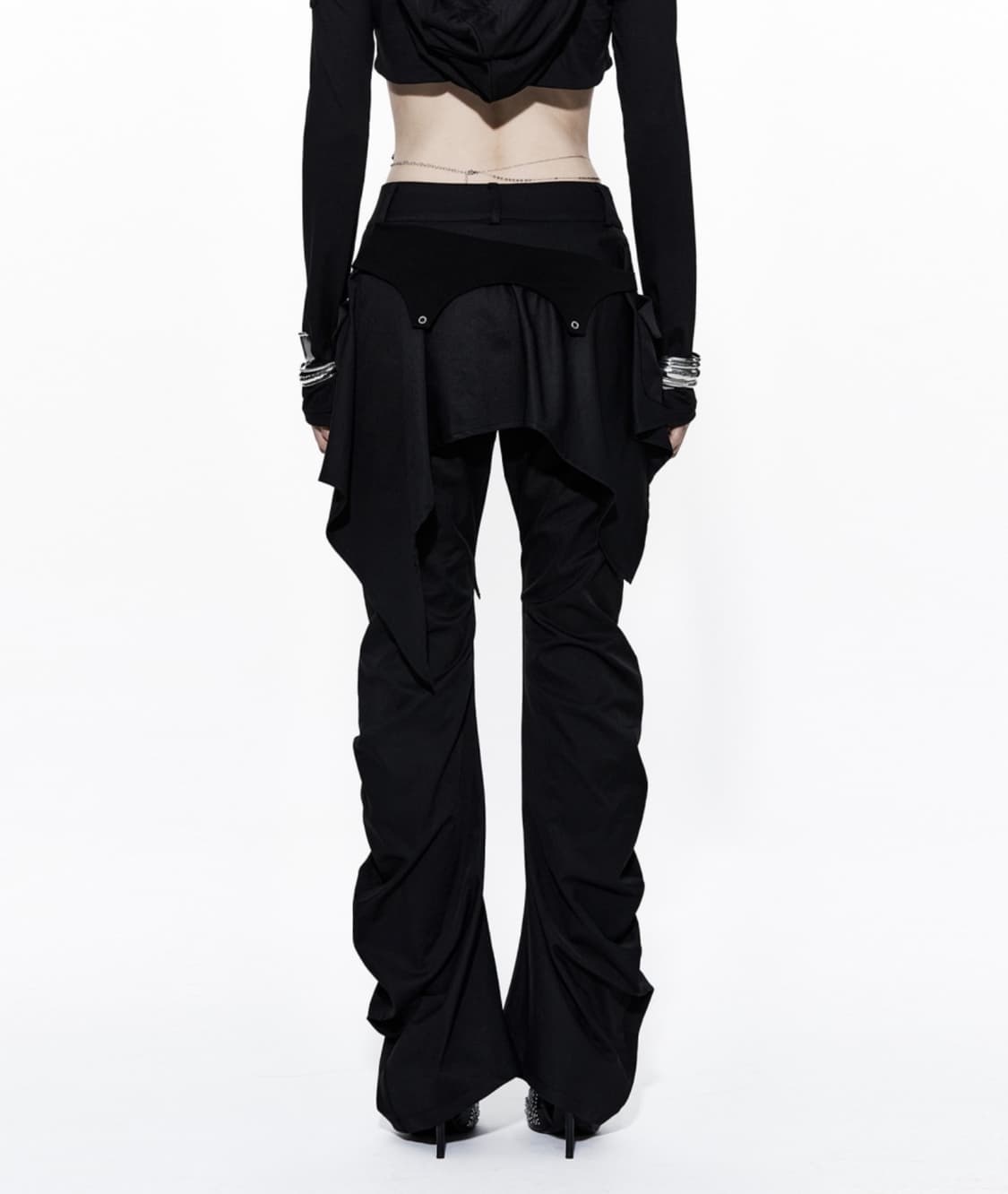 카시코 Layered Strap Pants Black (M) 상품이미지2