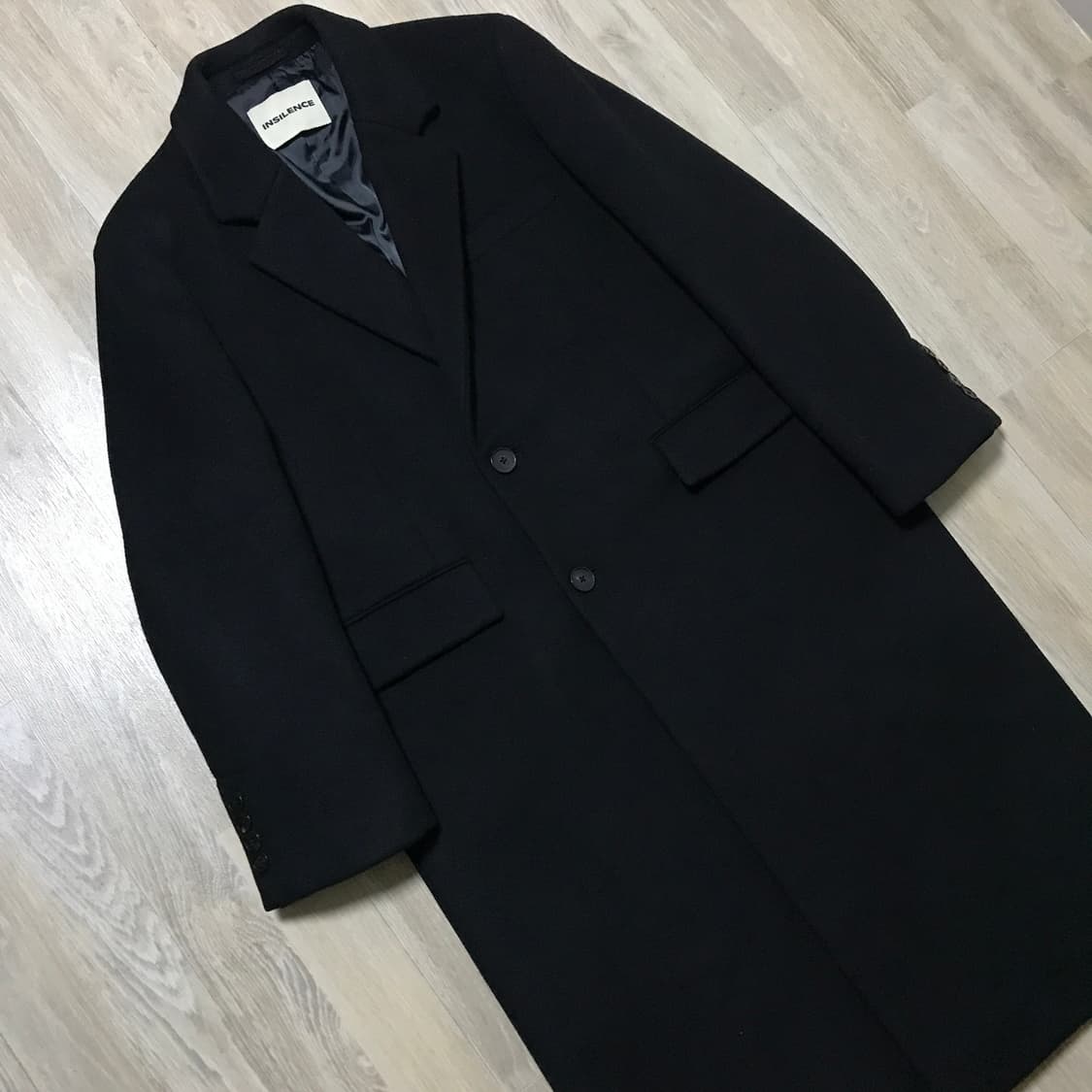 인사일런스 캐시미어 체스터 코트 블랙 상품이미지5