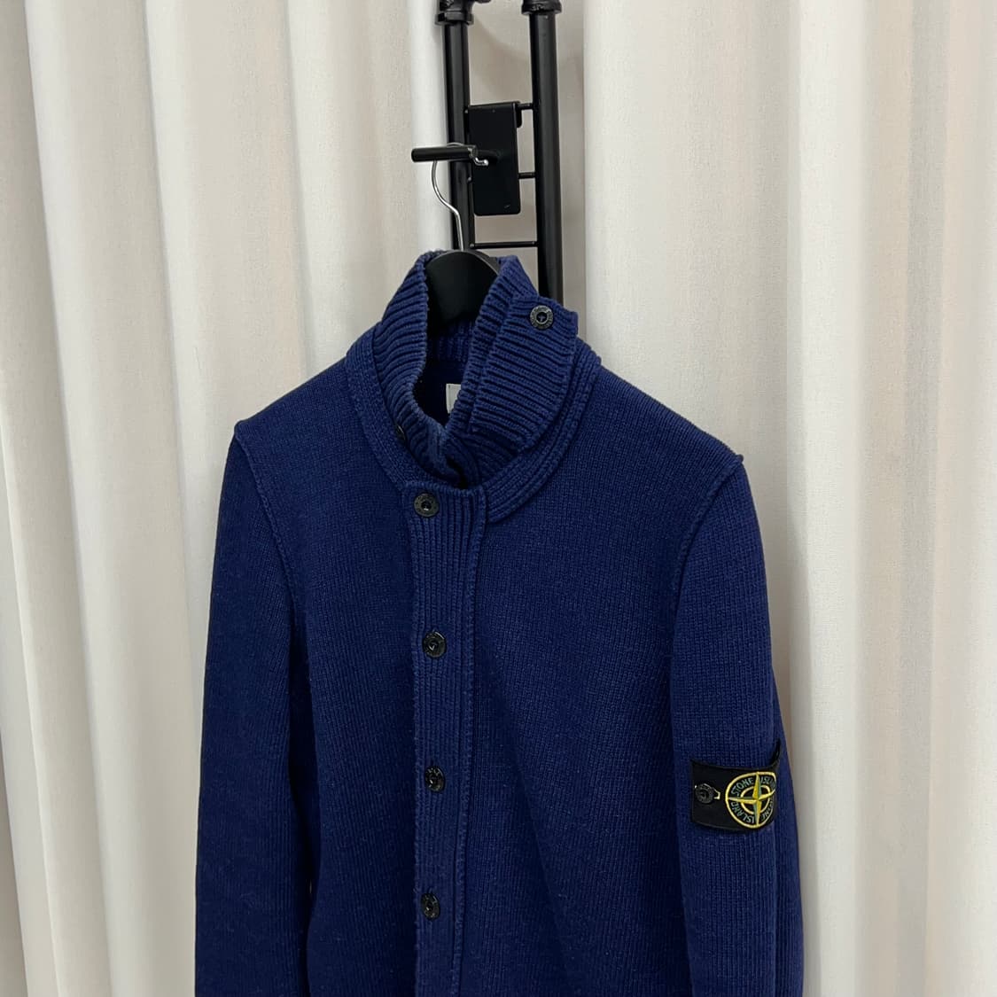 스톤아일랜드 버튼집업 니트 가디건 네이비 ( M) 상품이미지3