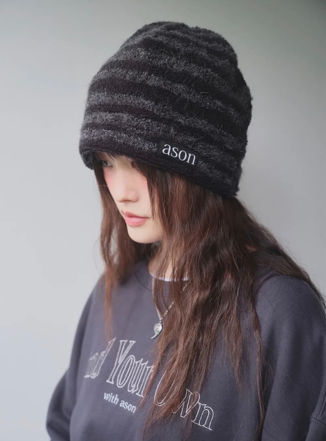 애즈온 CHESHIRE BEANIE / BLACK 상품이미지1