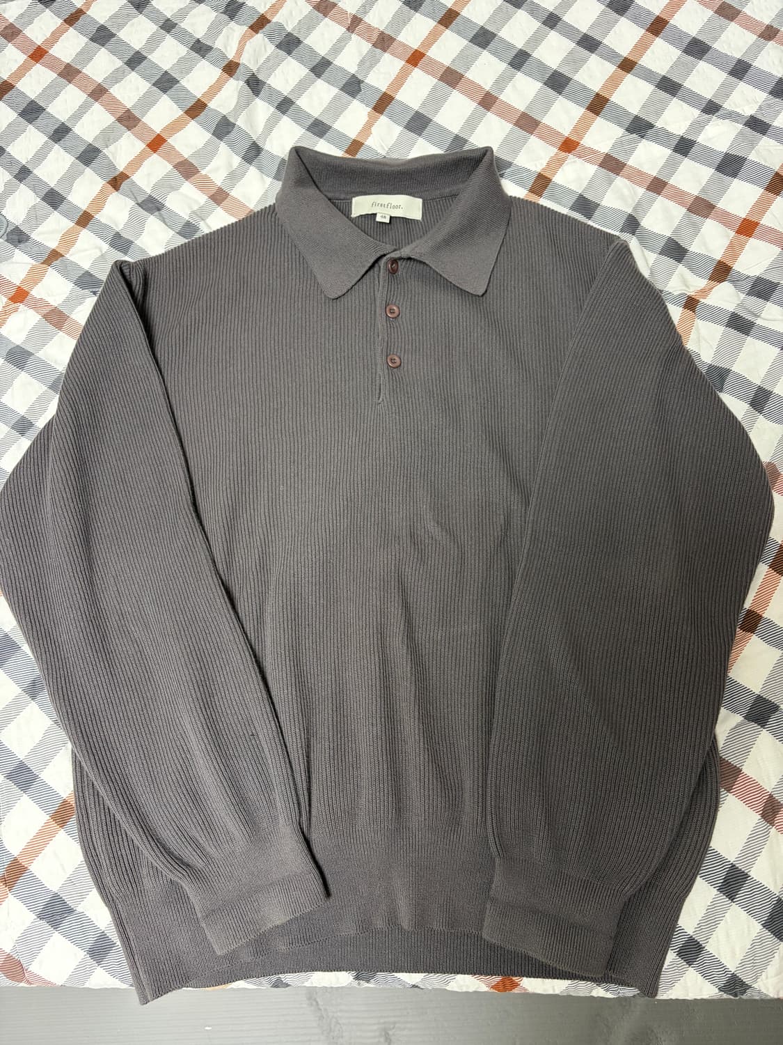 퍼스트플로어 데일리 코튼 립 폴로셔츠 롱슬리브 상품이미지3