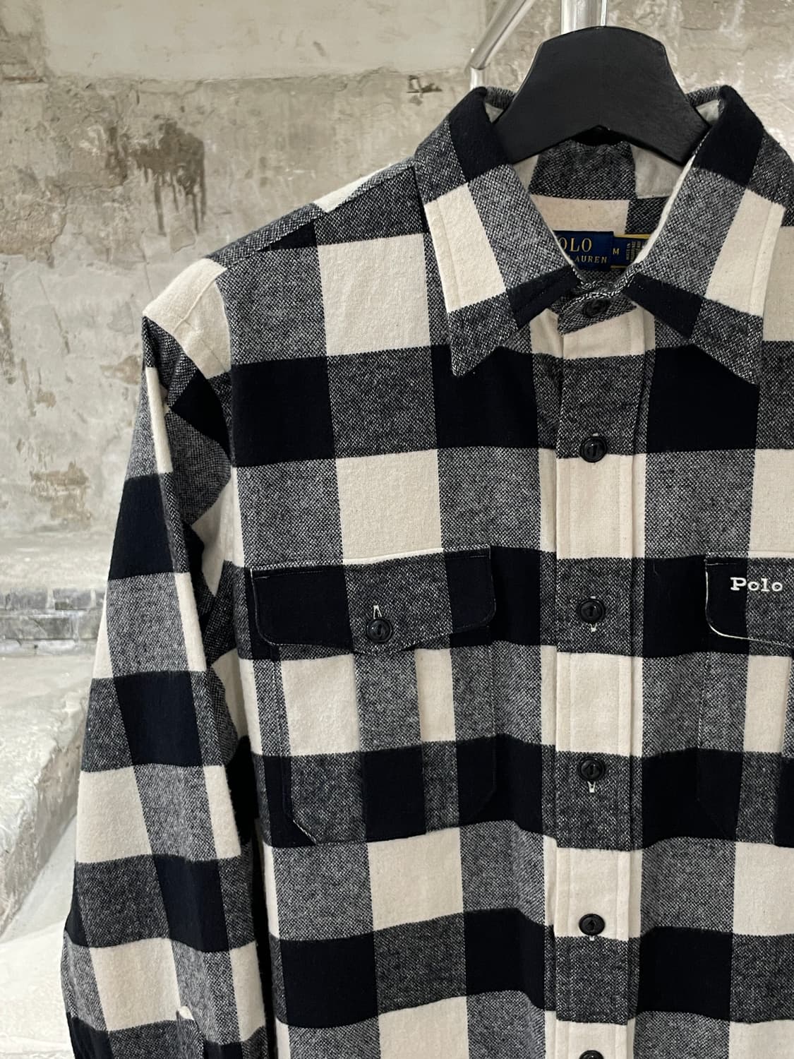 폴로 랄프로렌 트윈 포켓 햄 커팅 체크 셔츠 상품이미지2