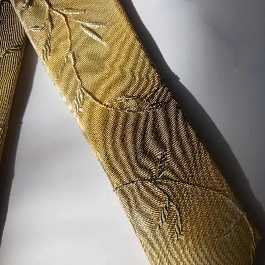입생로랑 실크 머스타드 자카드 넥타이 9.4cm A+~A등급 A19673 상품이미지8