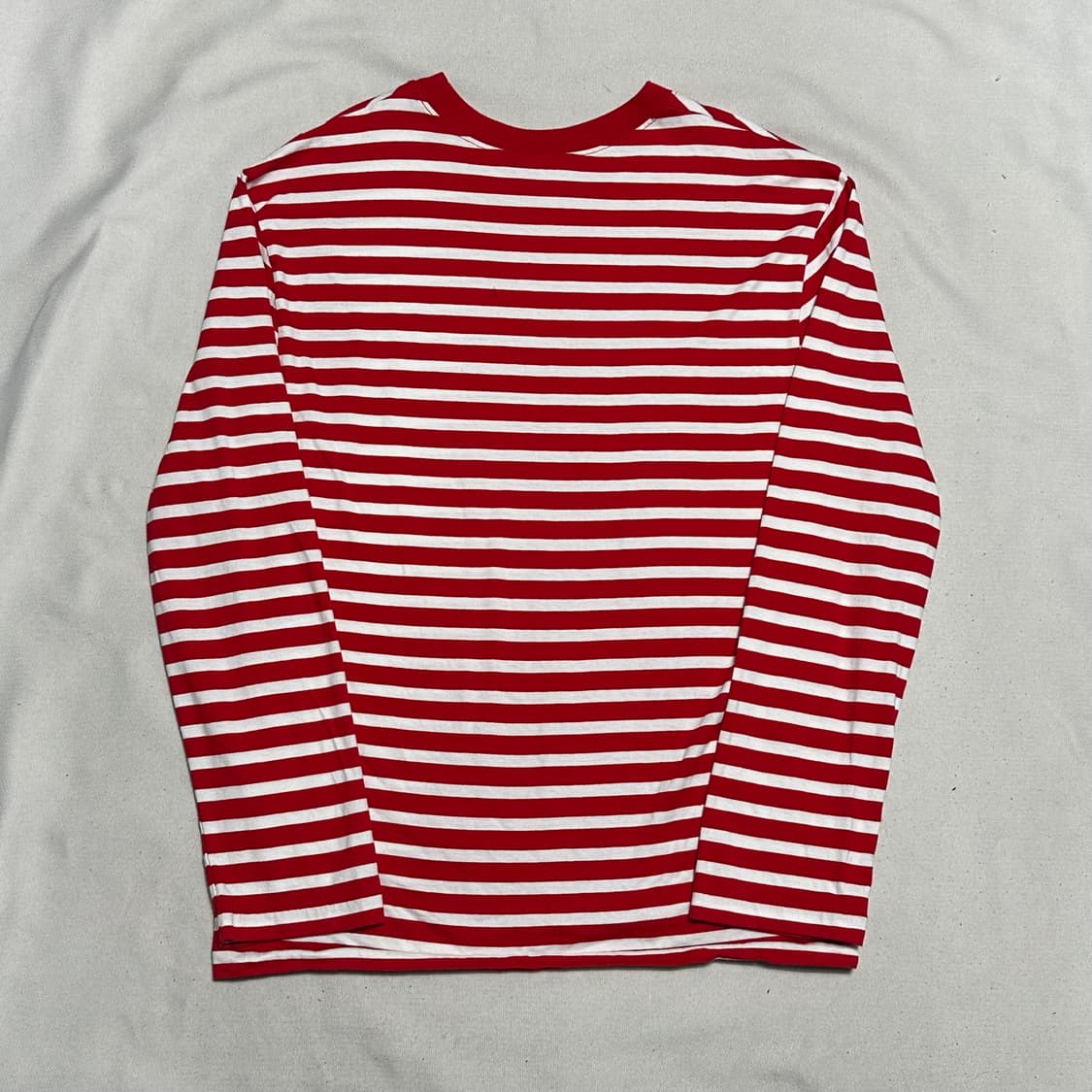 XL 메종키츠네 트리컬러 폭스 레드 스트라이프 티 상품이미지3