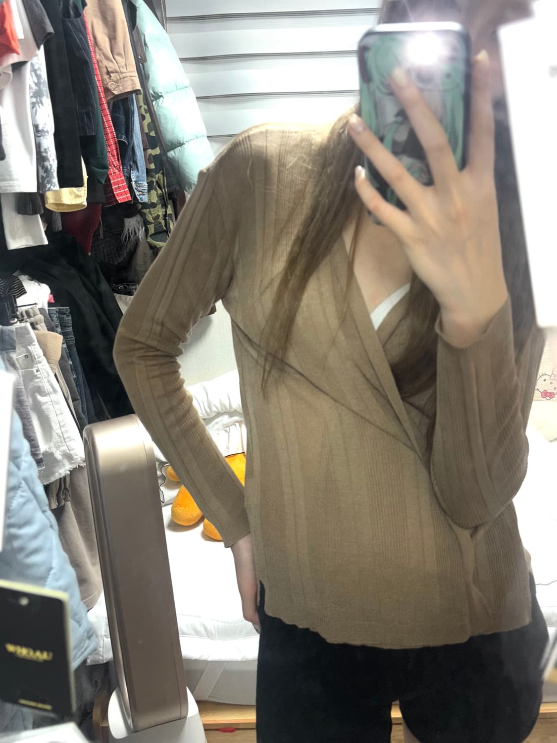 빈티지 브라운 오픈가디건 (여름 가능) 상품이미지2