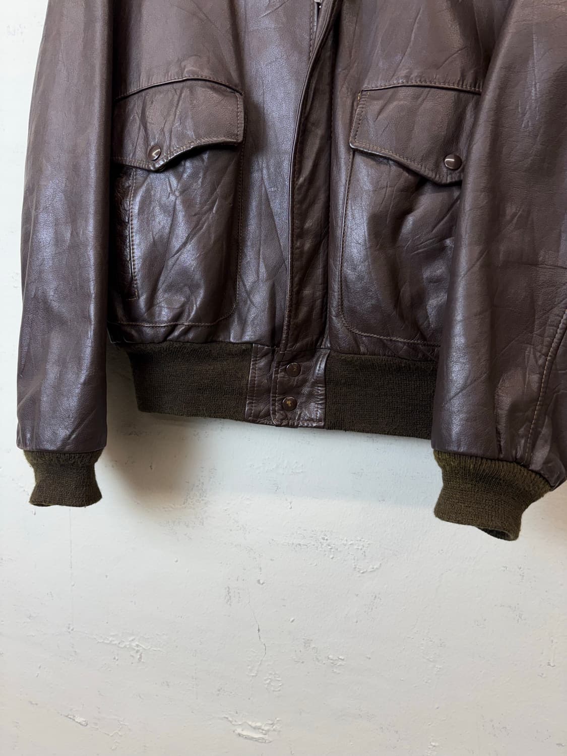 70s USA 엑셀드레더 A2 봄버 레더 자켓 상품이미지5