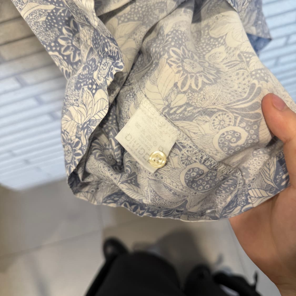 H&M 디바이디드 하와이안 셔츠 배색 프린팅 디테일 상품이미지5