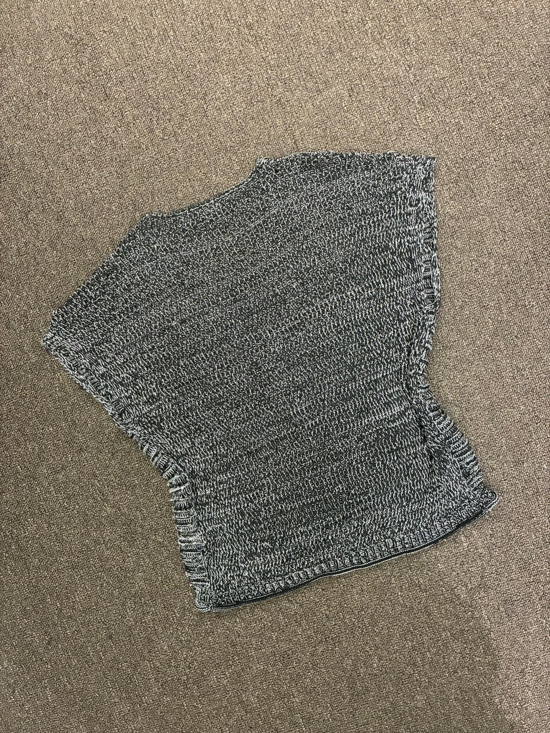 LL)Japanese vintage 여성 반팔 그물 니트 가디건 상품이미지7