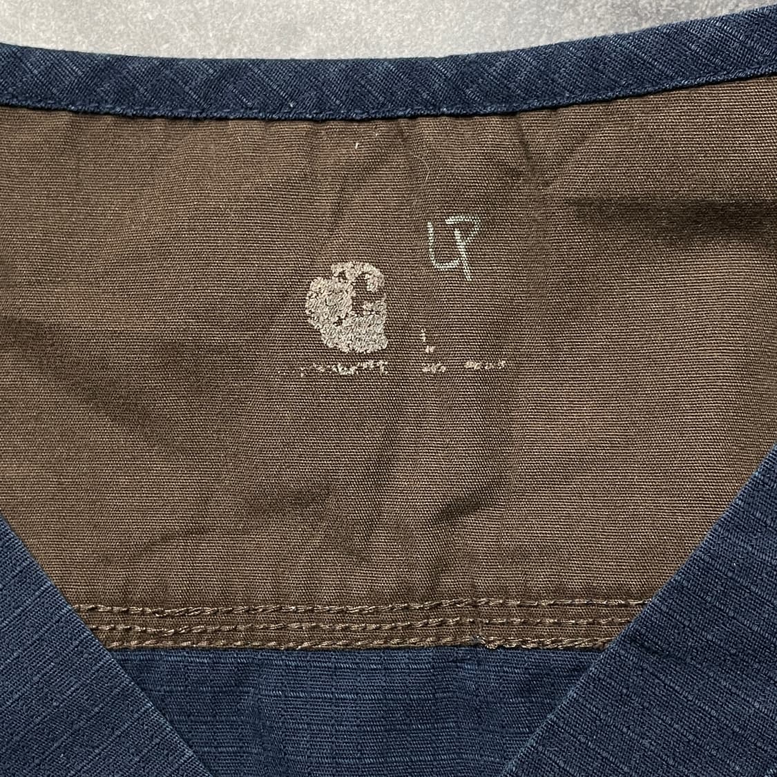 CARHARTT 칼하트 네이비 리프스탑 브이넥 워크반팔티셔츠 A01059 상품이미지9