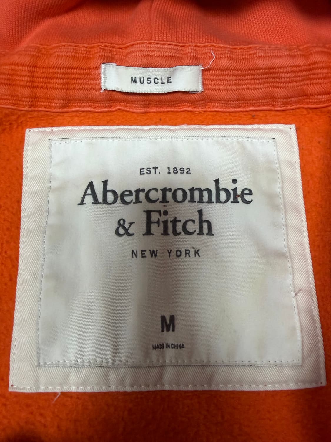 아베크롬비 오렌지 후드집업 m 상품이미지3