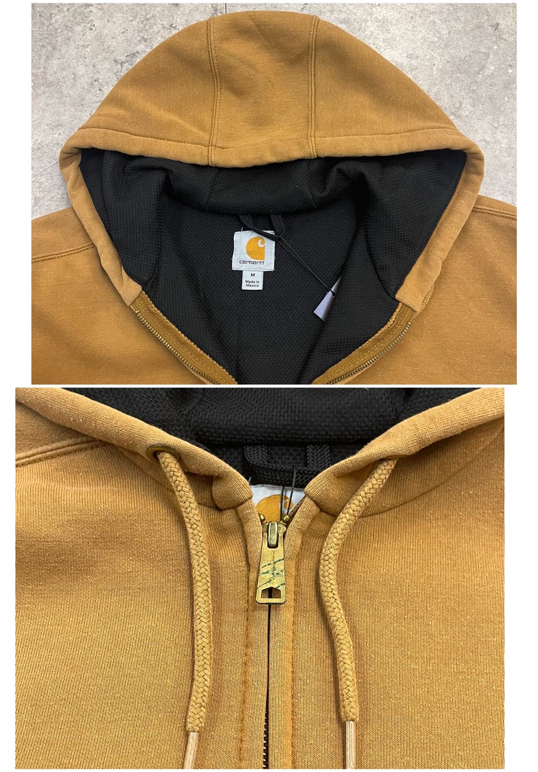 칼하트 후드집업 카멜 M #csz3015 상품이미지5