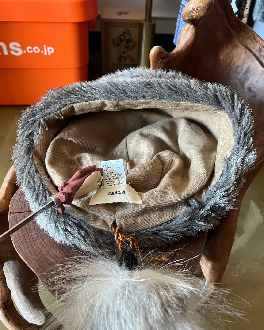 CA4LA Archive Real Fox Fur Sharp-Car Hat 상품이미지9