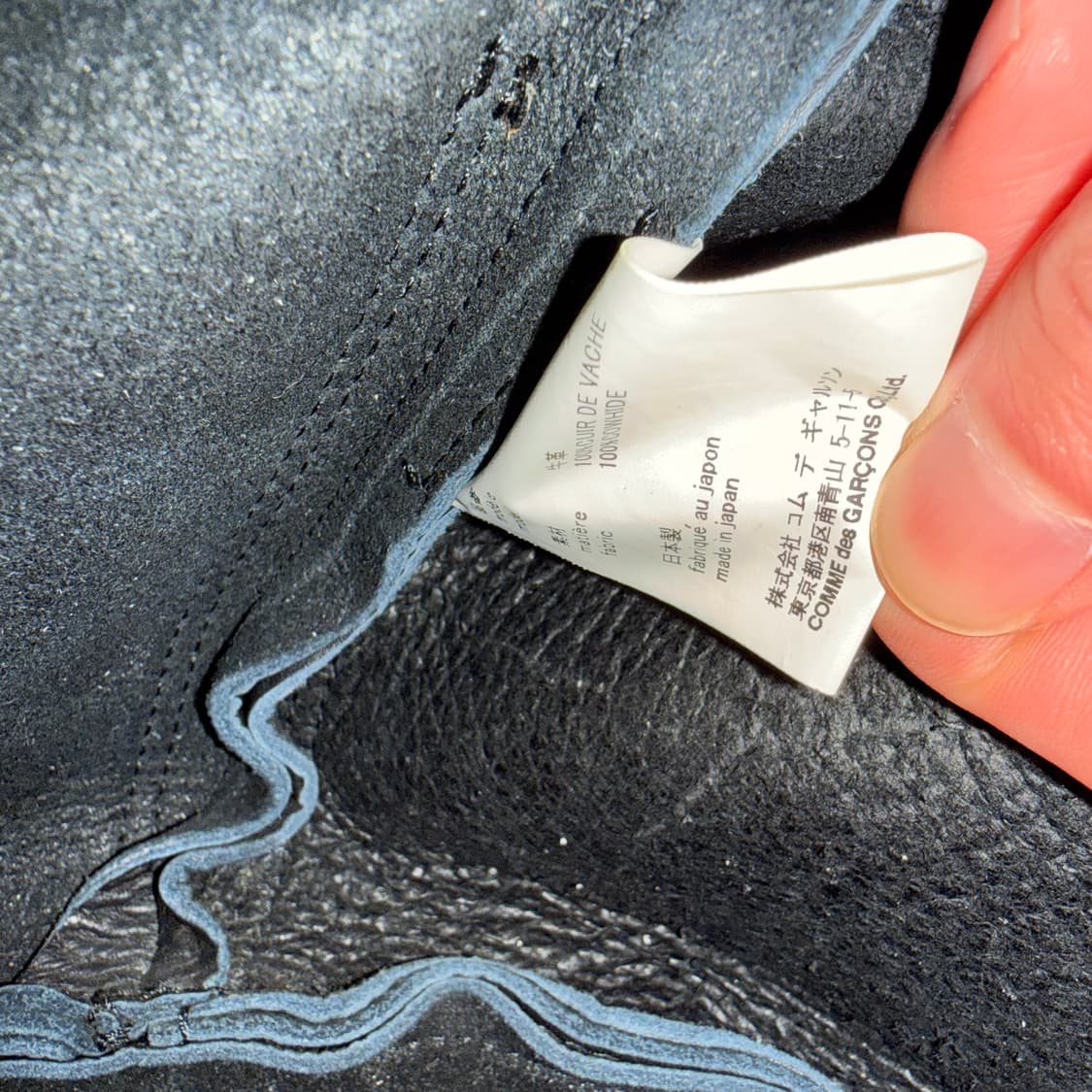 꼼데가르송 레더 실린더 토트백 상품이미지9