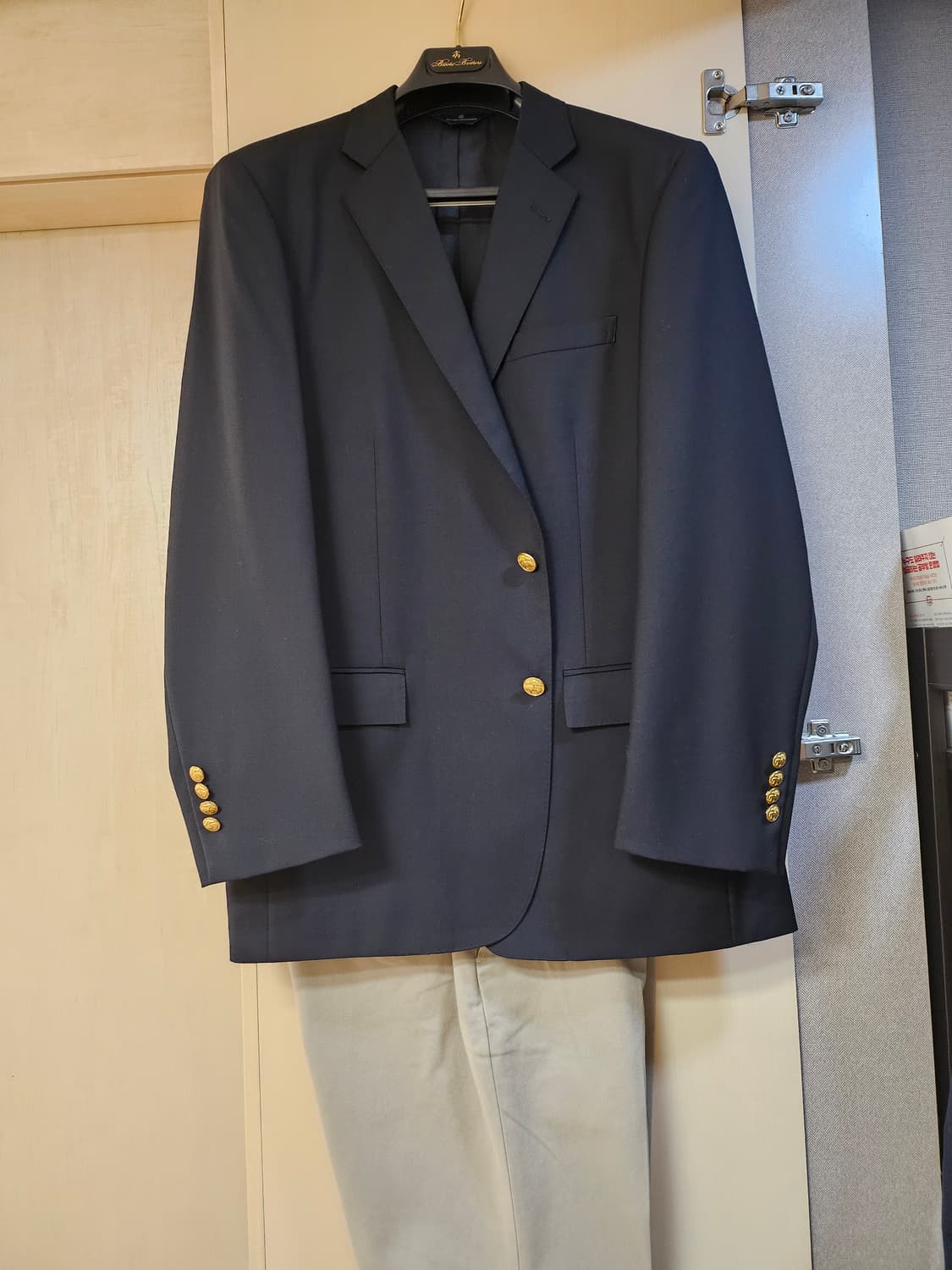 브룩스브라더스 네이비 금장 울 블레이저 44R 상품이미지10