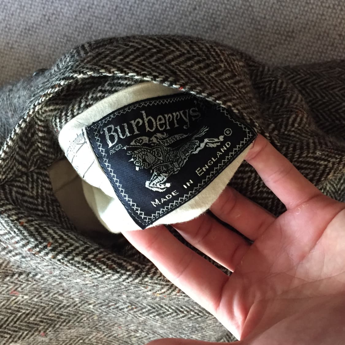 80s 버버리 리버시블 트위드 코트 상품이미지5