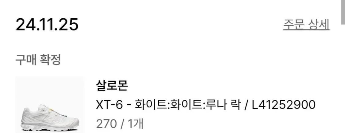 살로몬 XT-6 ADV 화이트 270 상품이미지2