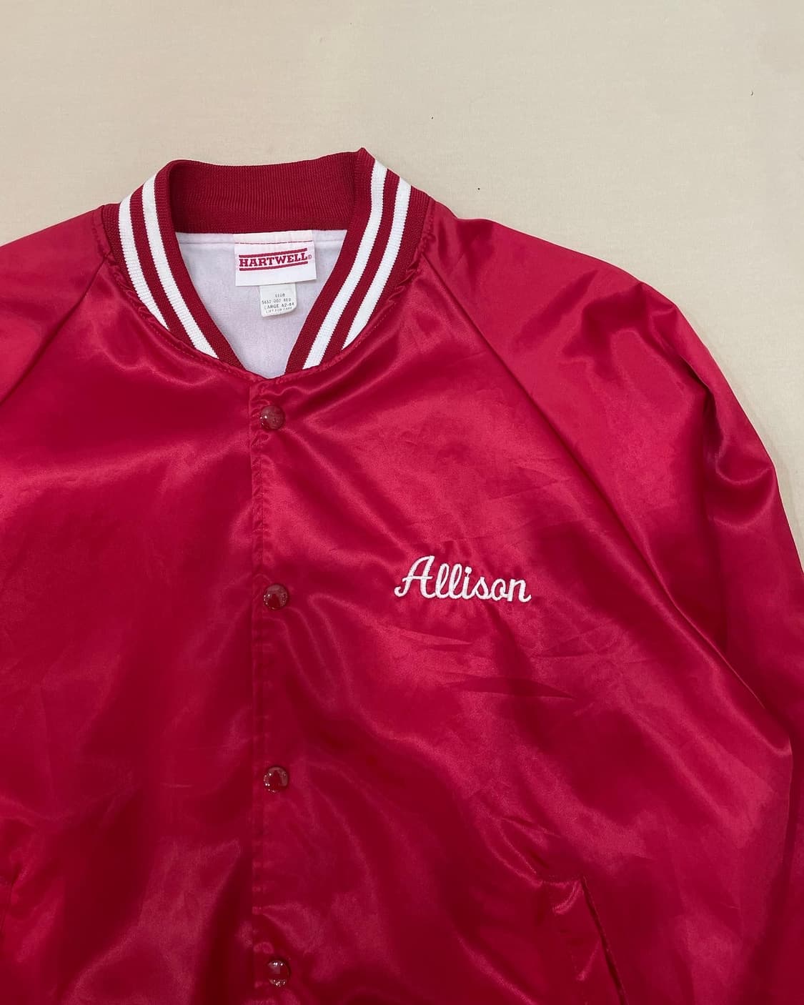 90's Usa made HARTWELL 사틴 자켓 상품이미지7