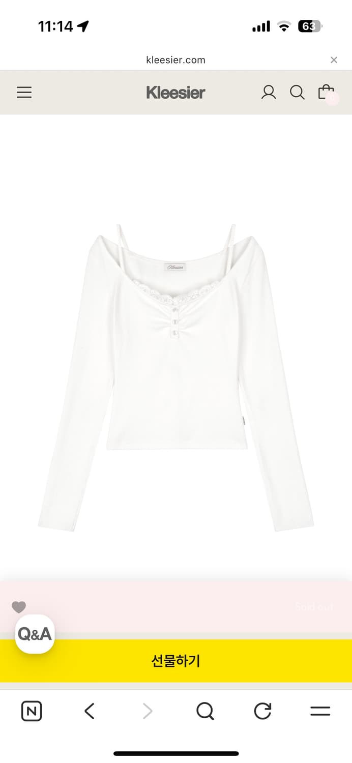 클리시어 milkshake lace button top 상품이미지2