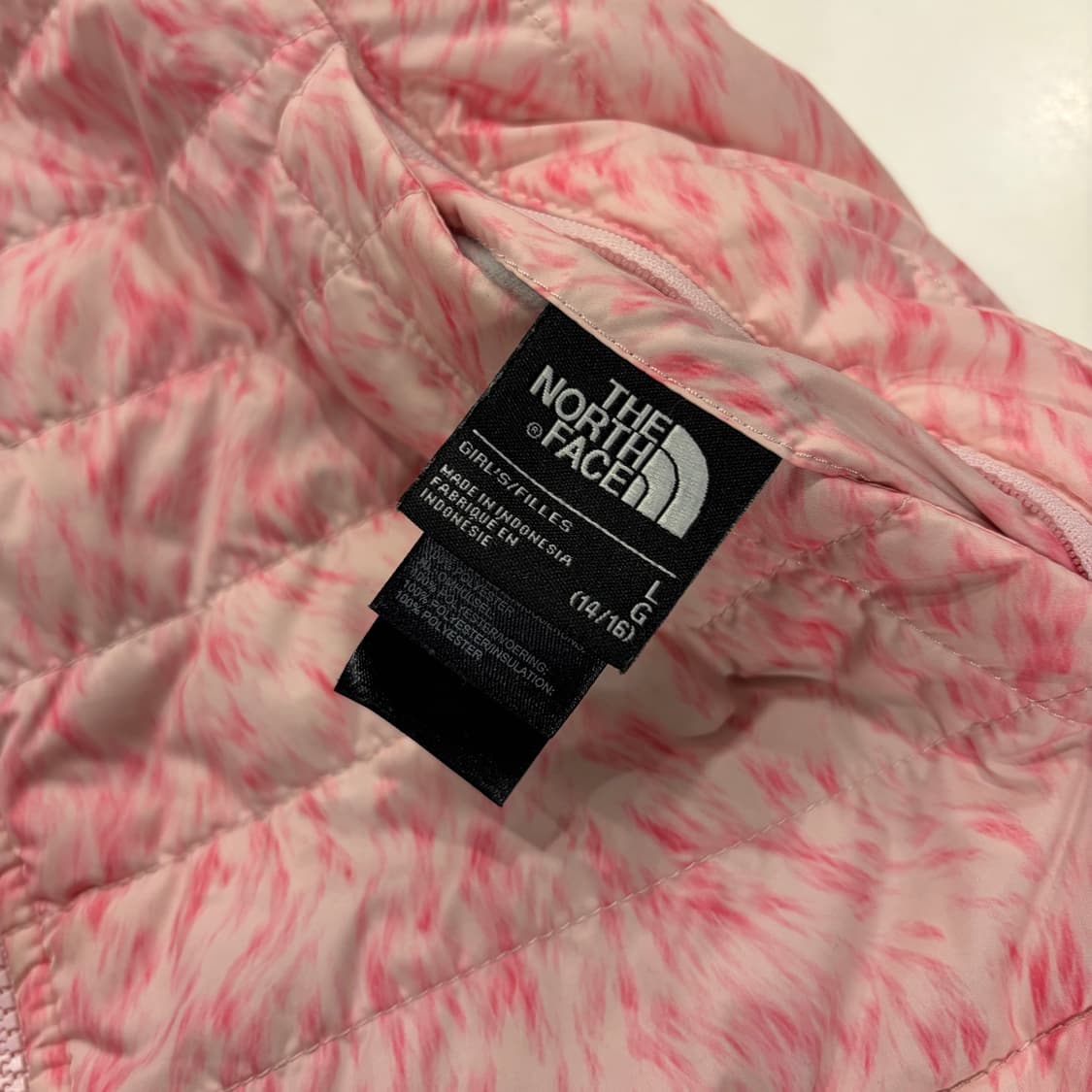 [L] 노스페이스 걸즈 리버시블 딸기우유 핑크 퀼팅 패딩 B682 상품이미지8
