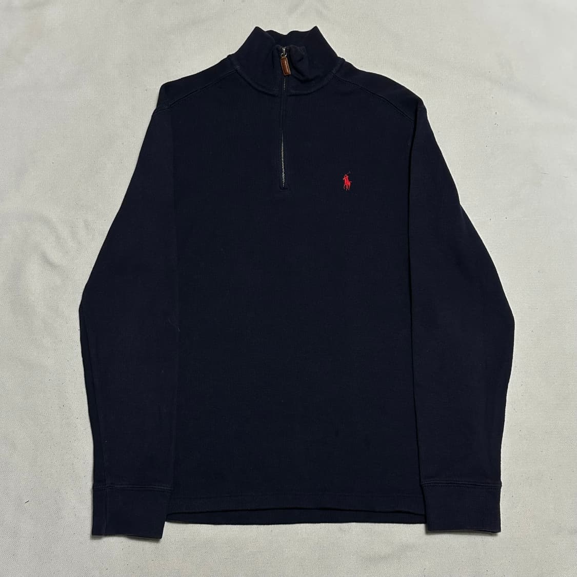 S 폴로랄프로렌 레드 포니 코튼 반집업 니트 상품이미지2