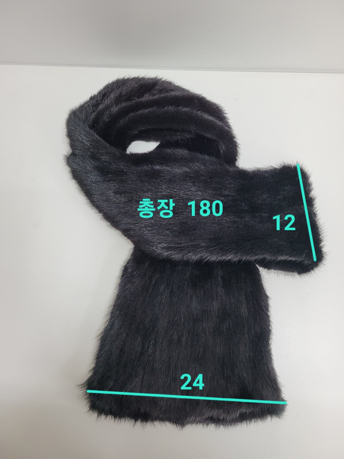 JINDO Sheborn 진도 쉬본 블랙 밍크 머플러 / 총장 180
 상품이미지5