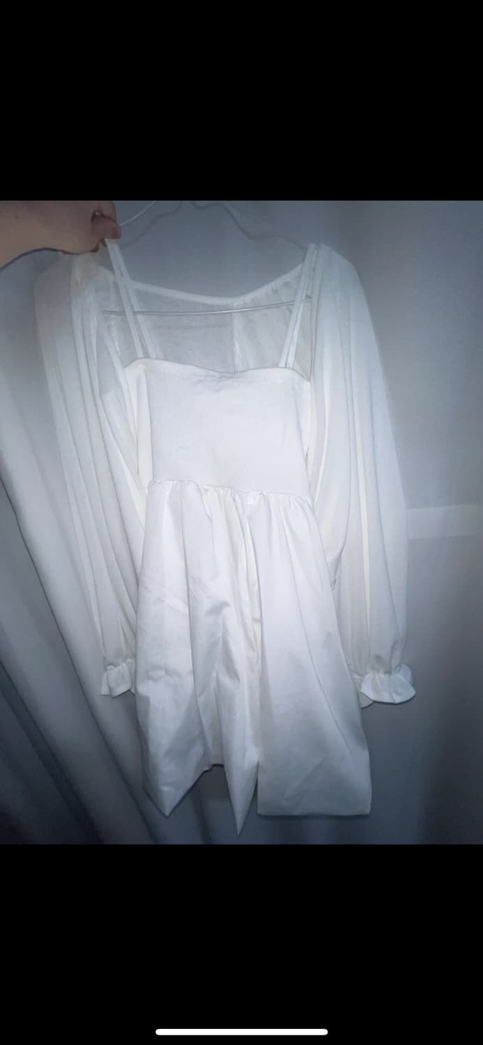 택포8000) 퍼프 화이트 스커트 + 볼레로 상품이미지1