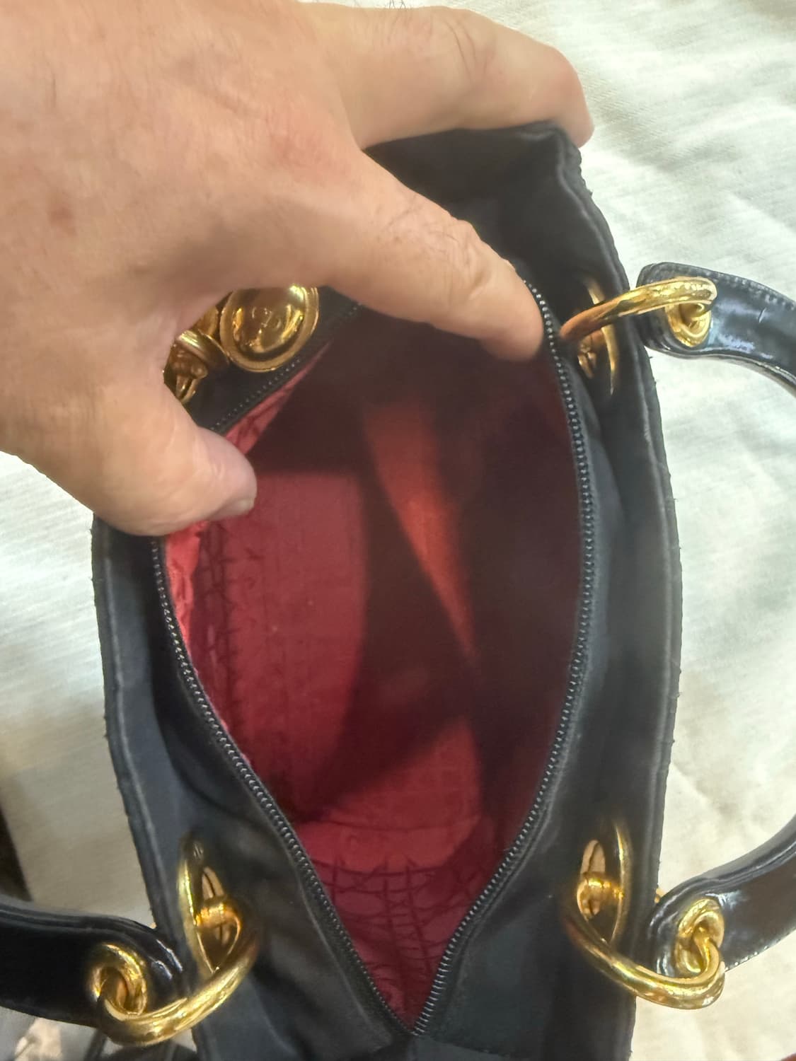 정품 디올 레이디 패브릭 토트백 팝니다 상품이미지6