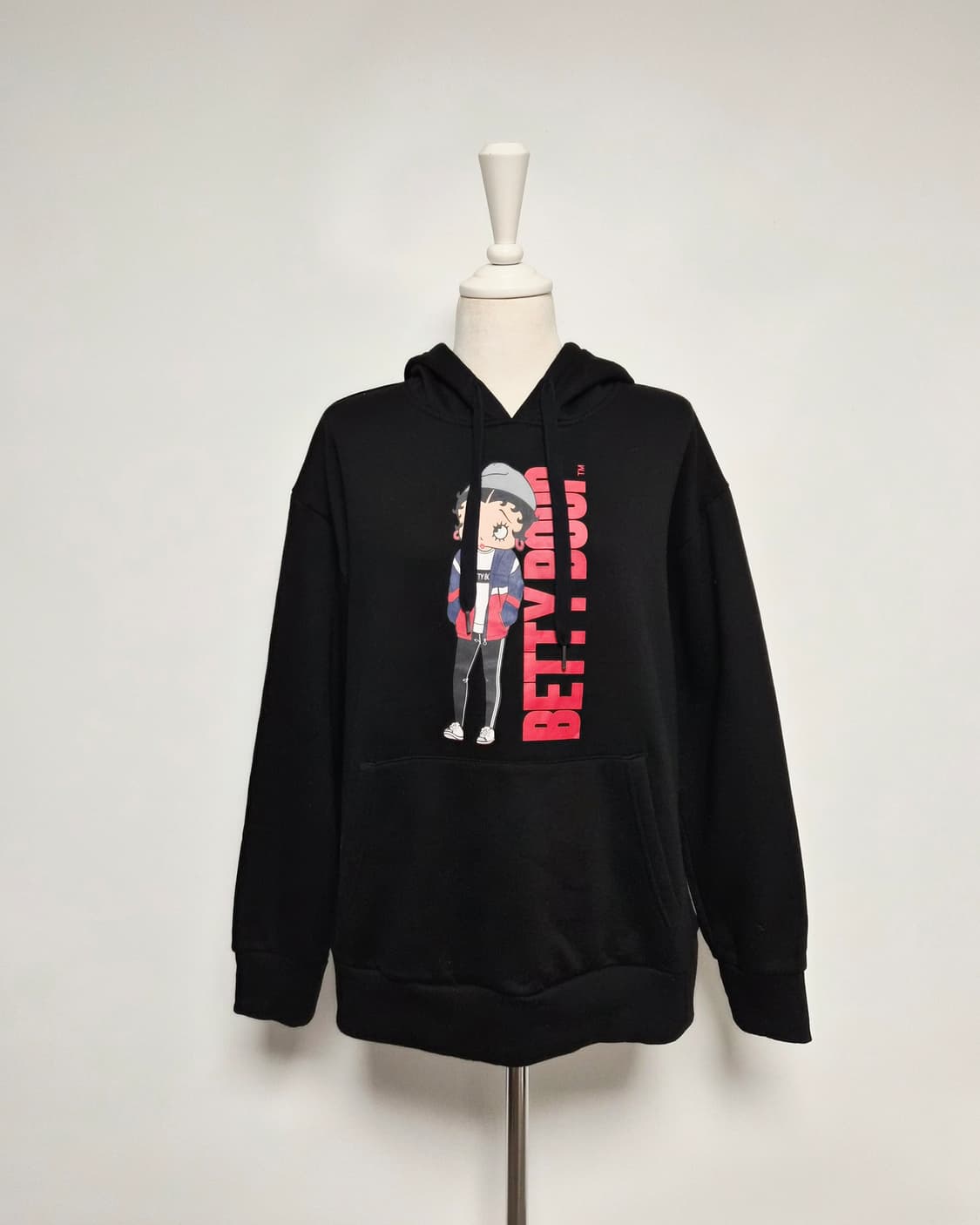 베티붑 정품 블랙 약기모 후드티 상품이미지1