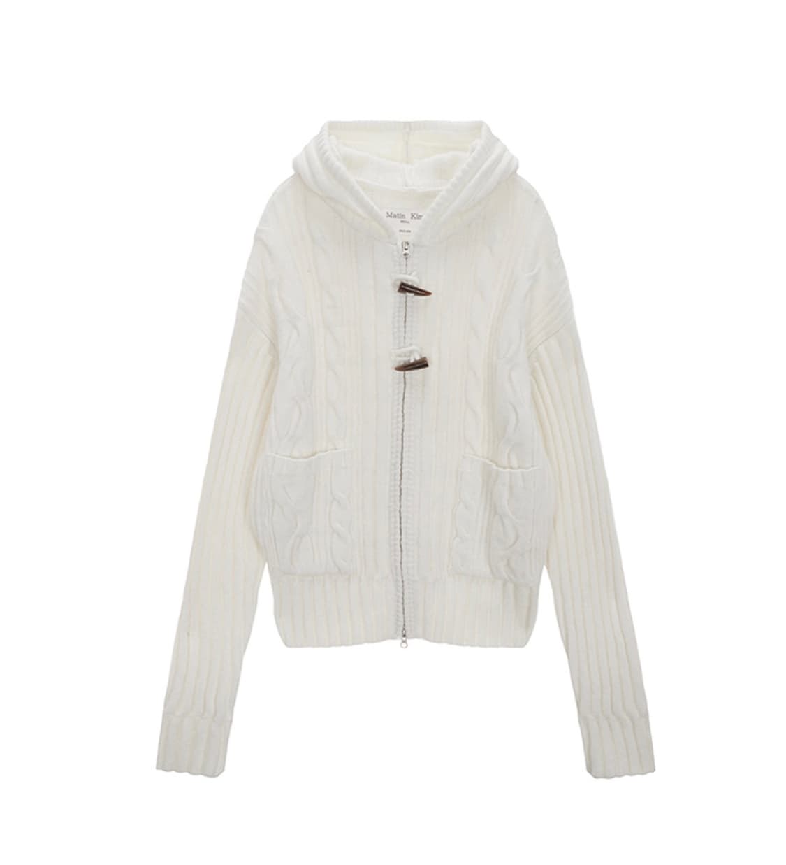 마뗑킴 케이블 니트 후디 토글 가디건 상품이미지3