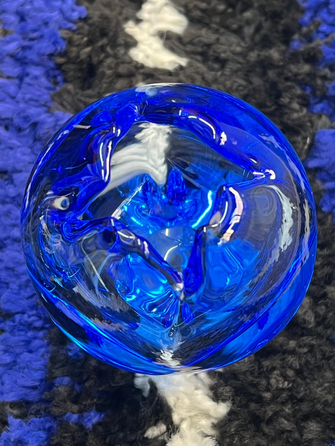 60s Cobalt Blue ZBS Glassworks Handcraft 상품이미지5
