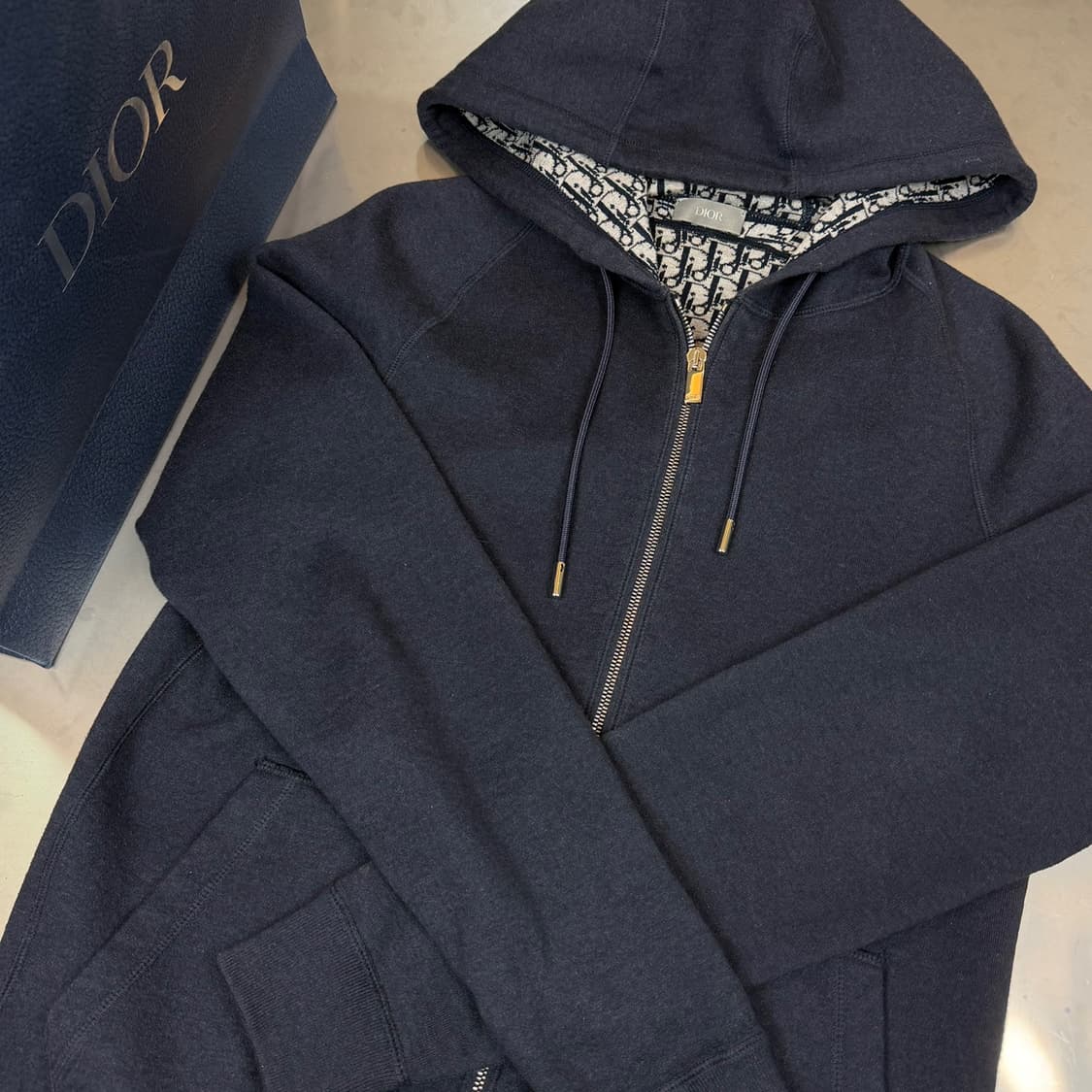 [리오브] 디올 오블리크 캐시미어 울 후드집업 상품이미지3