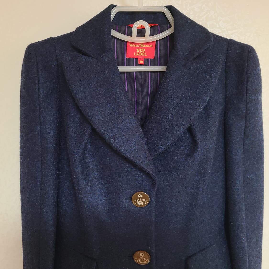 (38 새제품급) 비비안 웨스트우드  ORB버튼 알파카 울 코트 상품이미지3