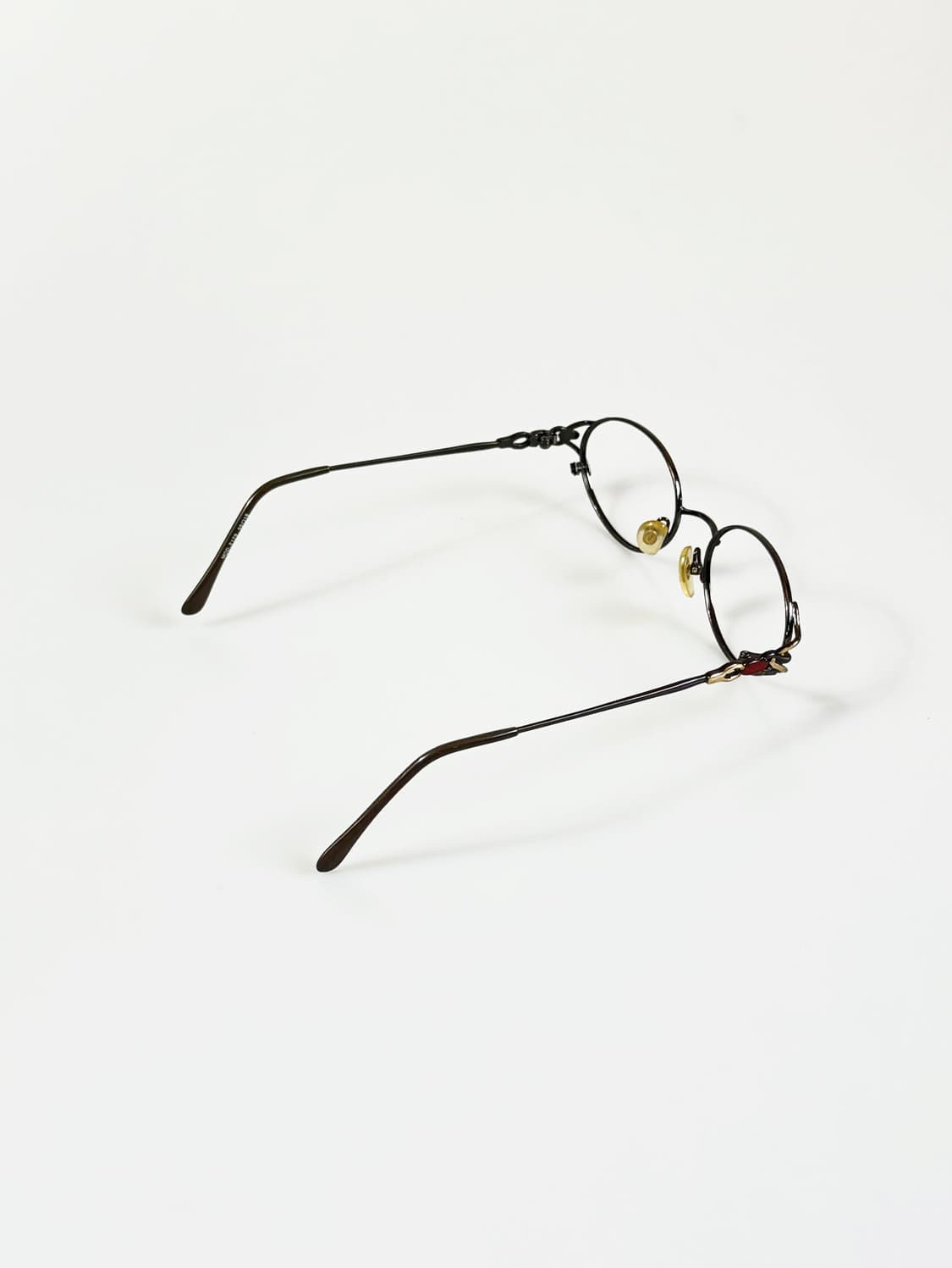 90s LUICHEL 건메탈 슬림 오벌 프레임 빈티지 안경 상품이미지4