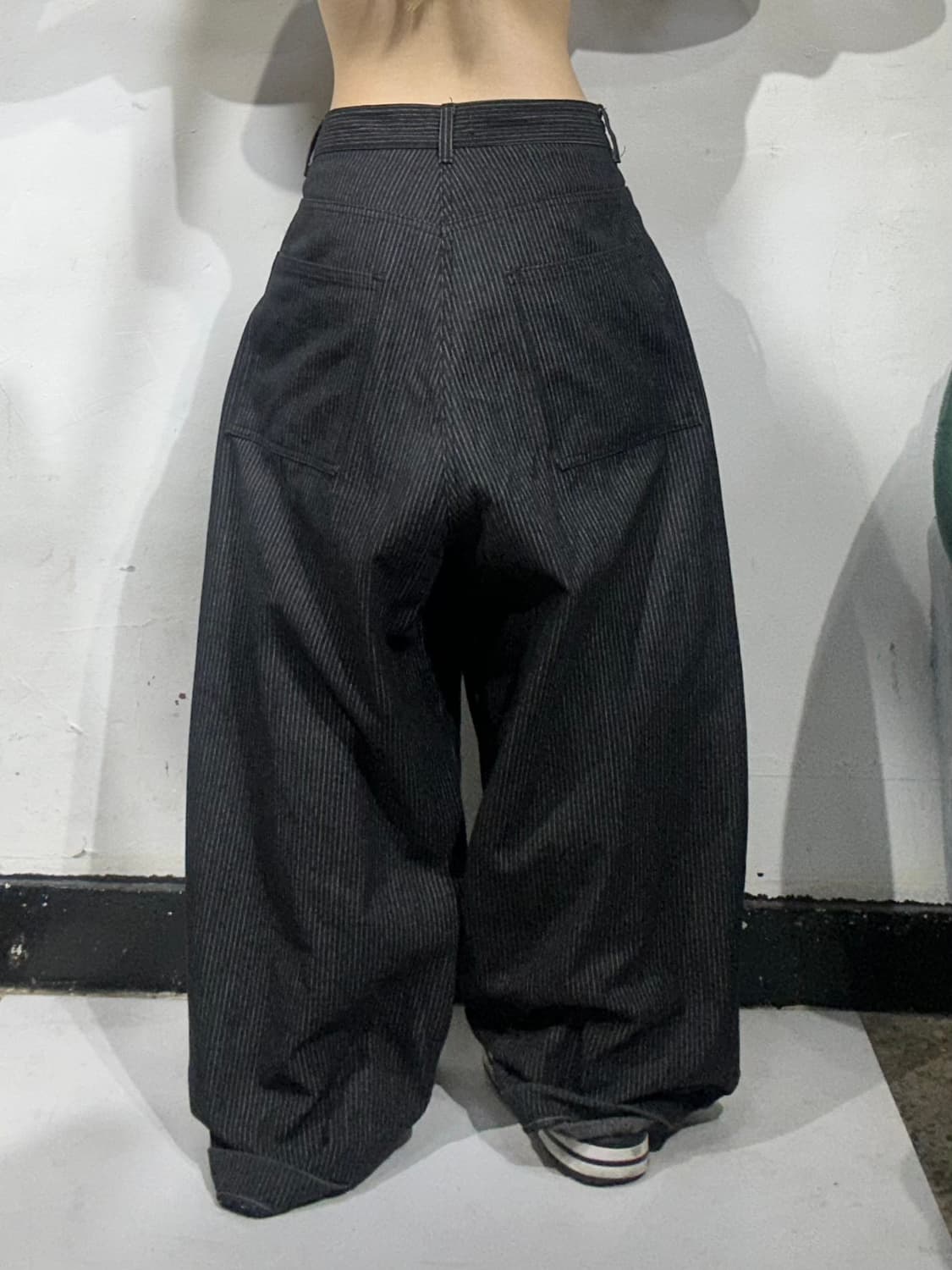 Vass 빈티지 흑청 와이드 히코리 와이드 힙합 데님 팬츠 M 상품이미지3