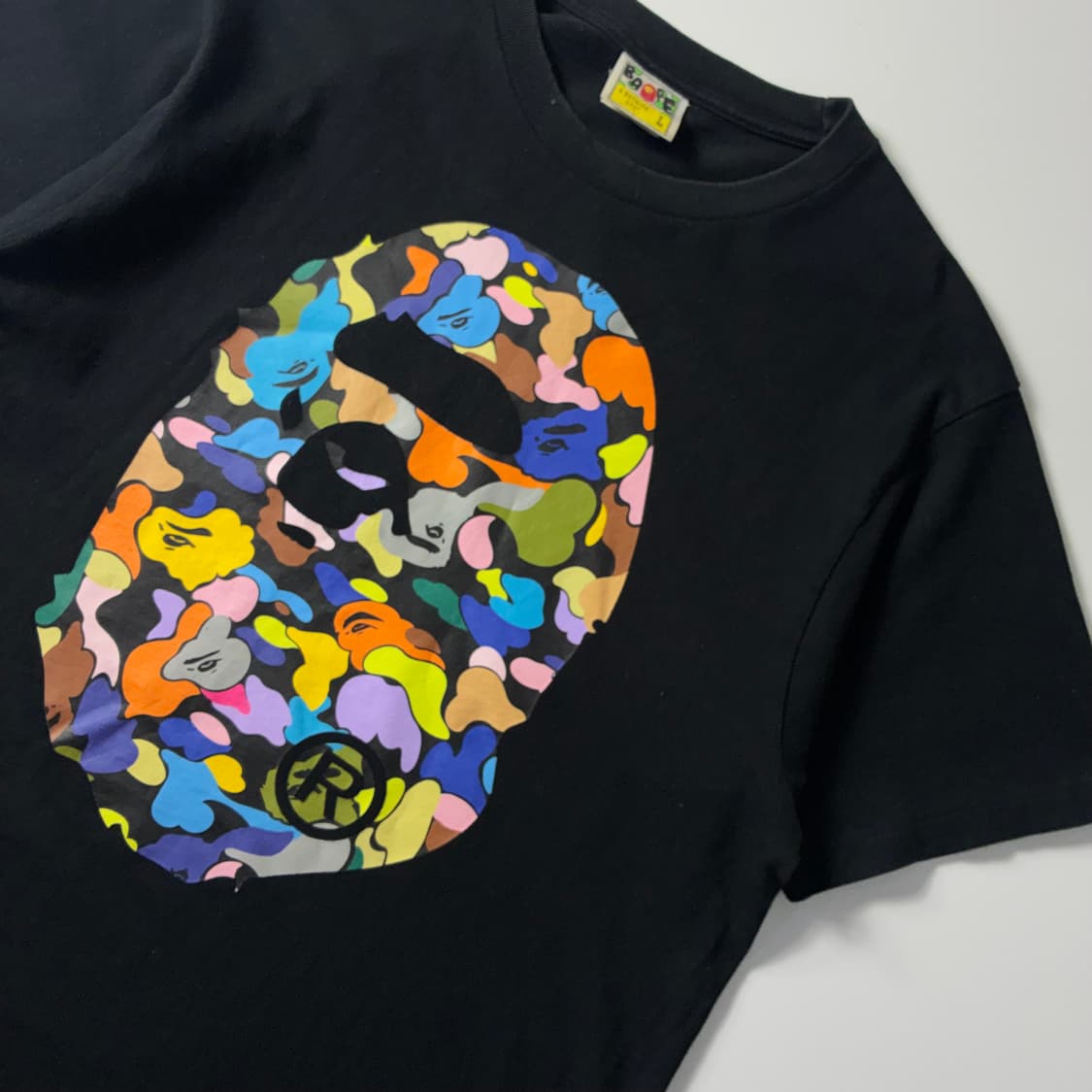 Bape  베이프 멀티 카모 사루 블랙 반팔 티셔츠  상품이미지2