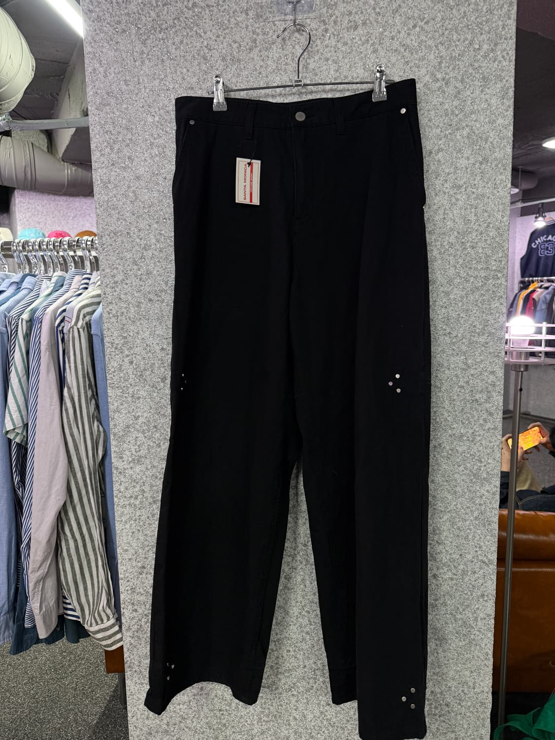 마틴플랜 블랙 와이드 팬츠 B4371 상품이미지3