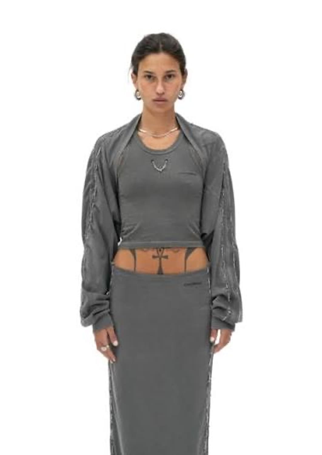 604 비즈트랙자켓+스커트 셋업 상품이미지1