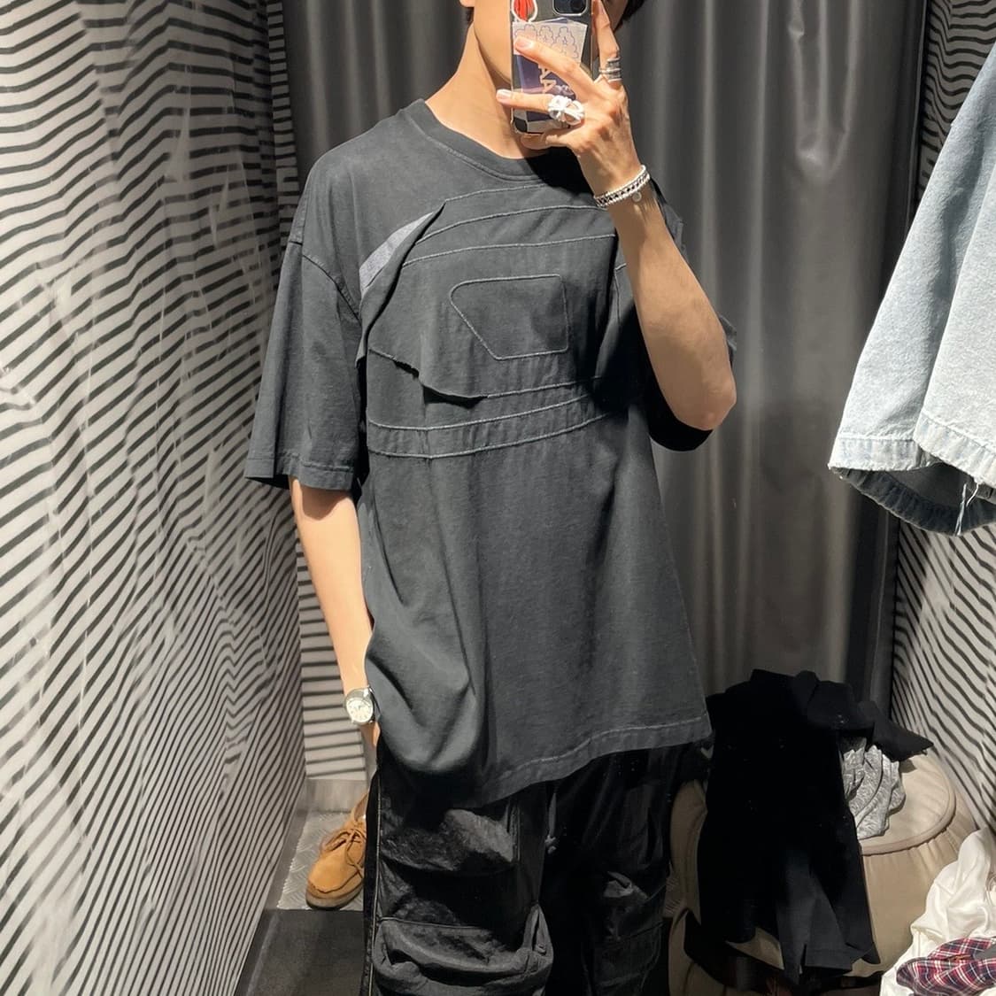 엠 DIESEL 디젤 남성 티셔츠 반팔 상품이미지5