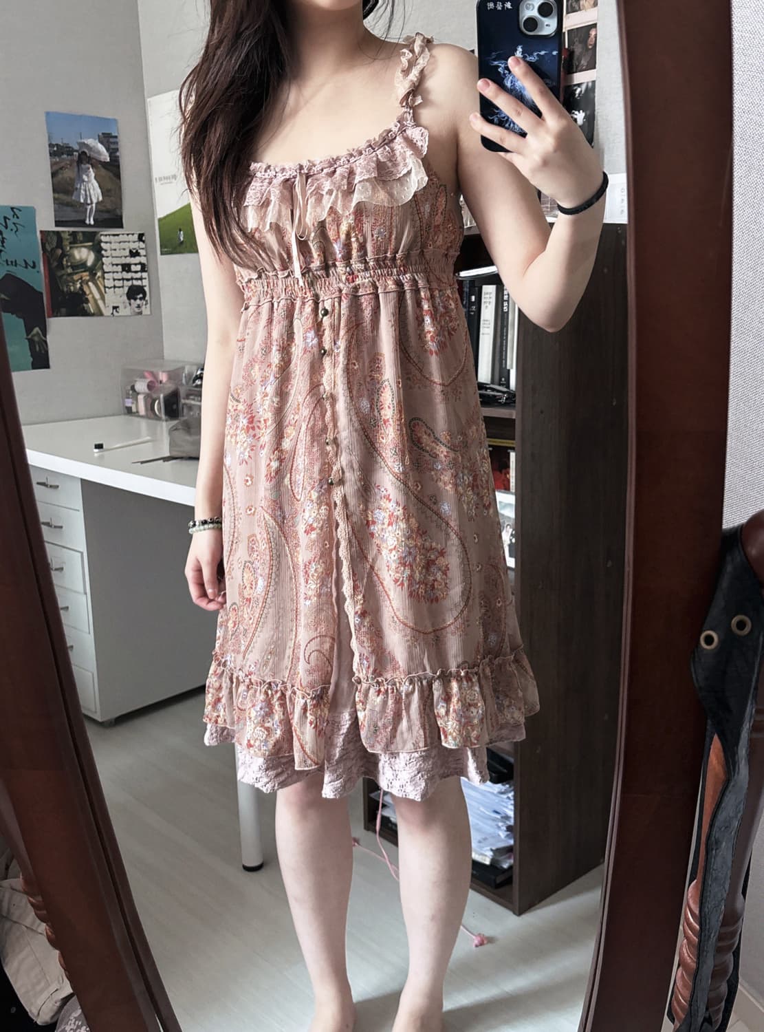 오리엔탈 페어리 핑크 슬립 원피스 상품이미지3