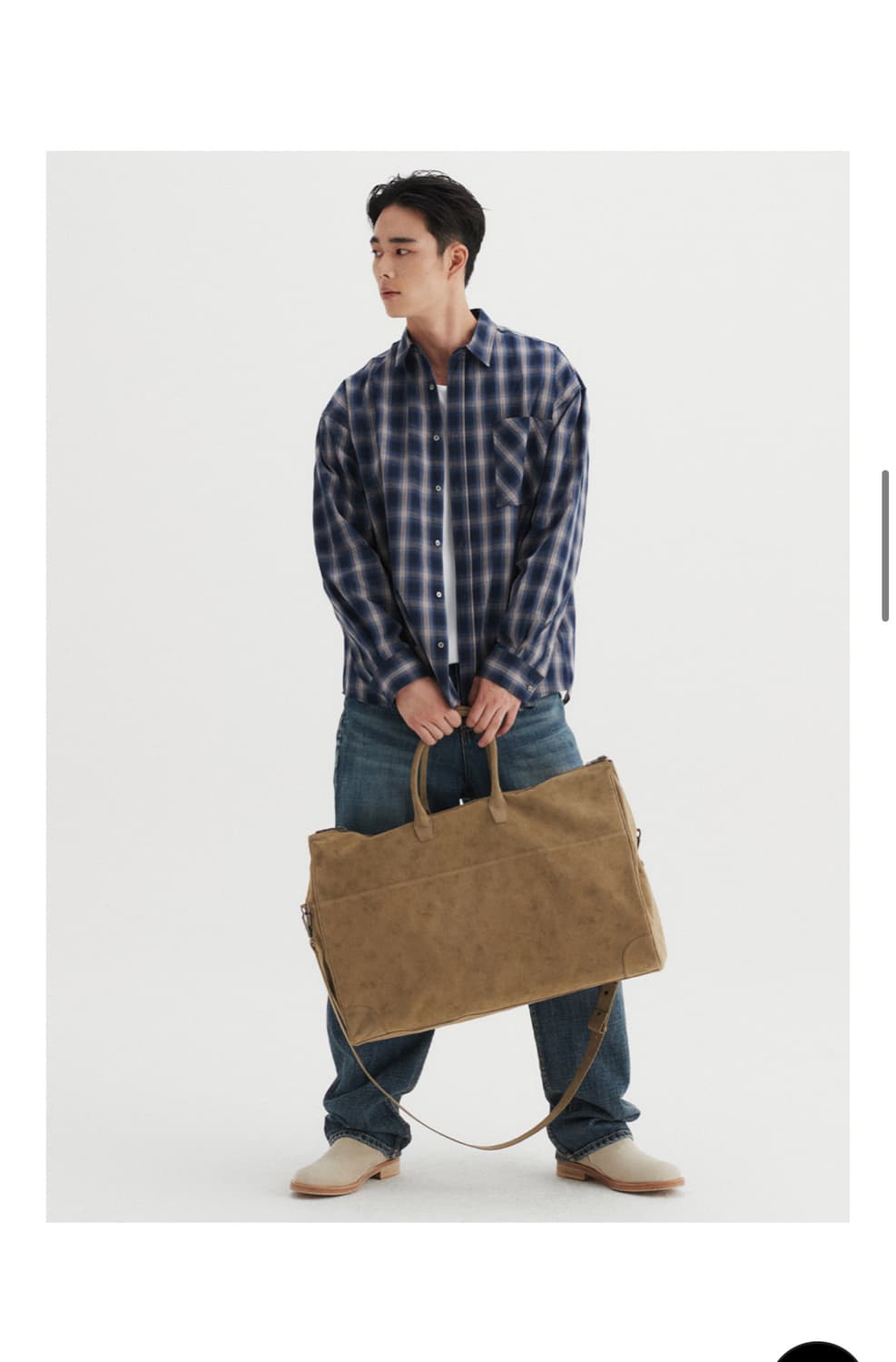 르마드 페이크 스웨이드 볼링백 베이지 상품이미지3