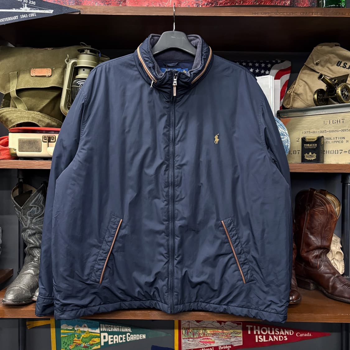 폴로 랄프로렌 신형라벨 페리자켓 코튼 라이닝 블루종 스윙탑 N73 상품이미지1