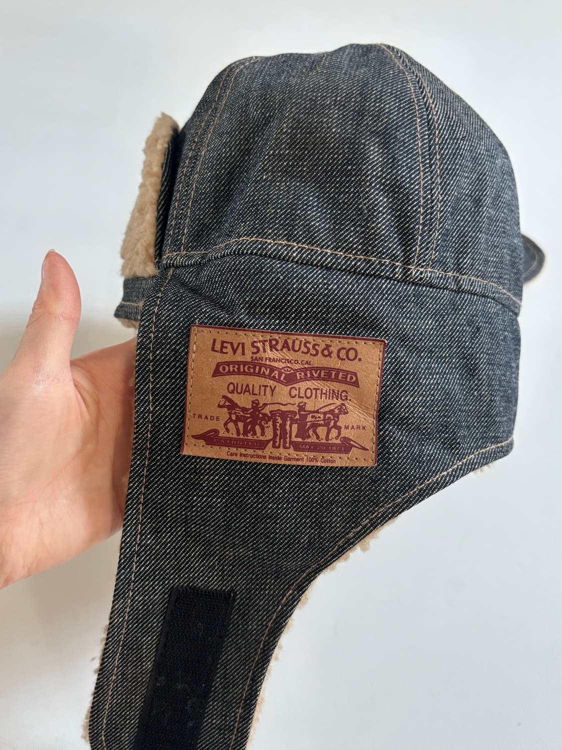 Levi's 리바이스 데님 쉐르파 트래퍼 햇 상품이미지5