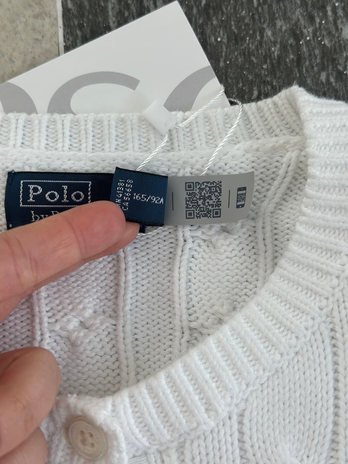 폴로 랄프로렌 화이트 케이블 니트 가디건  상품이미지5