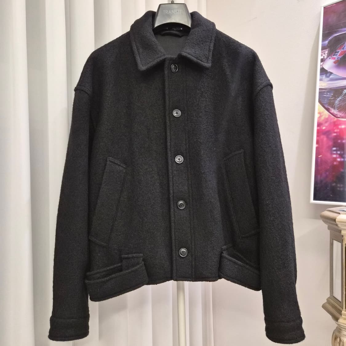 자라 ZARA 부클 텍스처 울 점퍼 38사이즈 상품이미지1