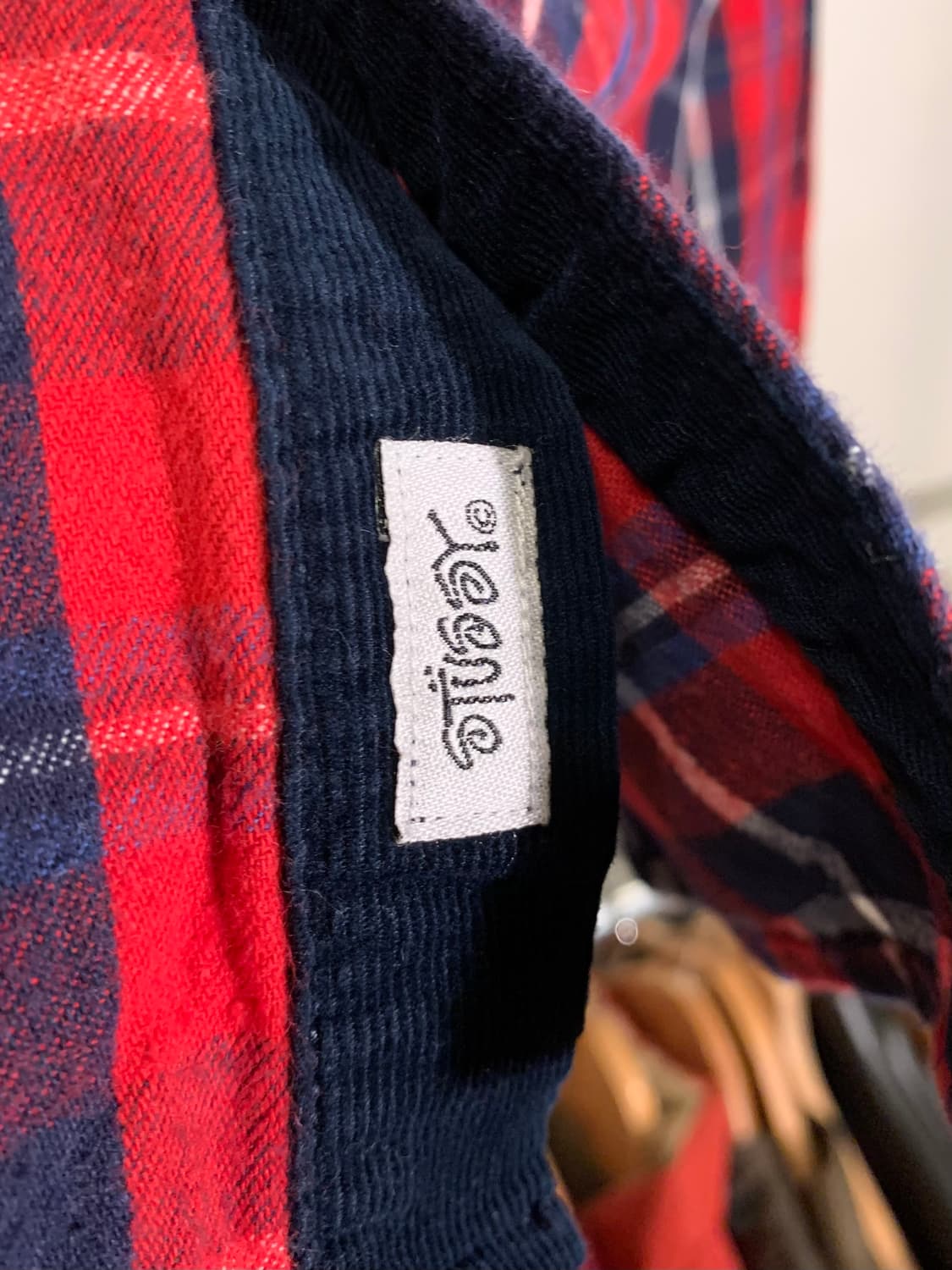 00’s stussy 코듀로이 카라 엘보우패치 체크 패턴 마운틴 셔츠 상품이미지4