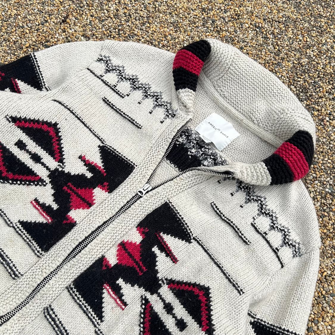 아메리칸 이글 나바호 패턴 니트 집업 상품이미지2
