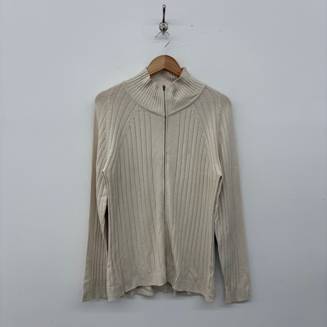 버버리 여성 니트 집업 아이보리 XL 상품이미지1